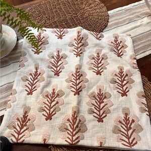 Pottery Barn Pillow cover embroidered 22x22